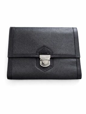 Roberto Cavalli Leather Organizer with Silver Clasp